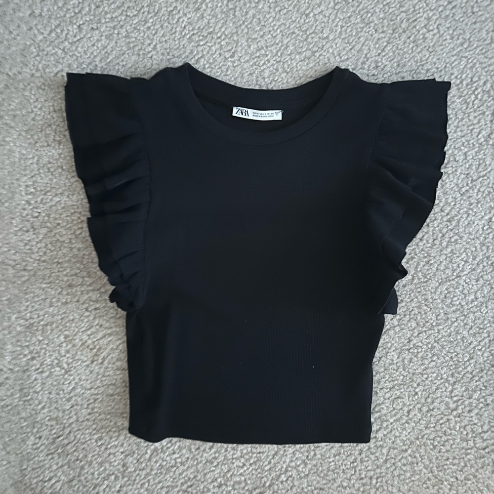 Zara ruffled tank top